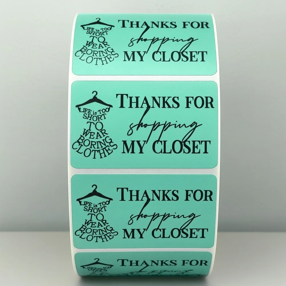 Thanks for Shopping My Closet Stickers – Cute Labels for Clothing Orders